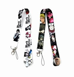 Anime Black Butler Lanyards Badge Holder Keychain ID Cards Pass Gym Mobile Badges Holder Lanyard Key Holders for Bags Wallet