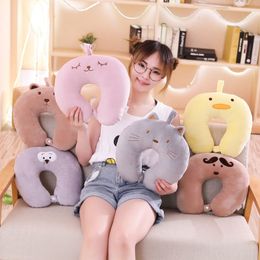 U-shaped Pillow Cute Cartoon Aeroplane Travel Office Nap Neck Protector Lazy People Rest F8040 210420