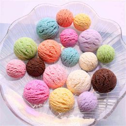 10Pcs Simulatin Flatback Ice Cream Flat back Resin Cabochon Fake Food DIY Resins Craft Phone Decoration Scrapbooking Accessories Y211112