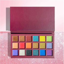 18 Colours Eyeshadow Makeup Palette, High Pigmented Shimmer Matte Glitter Multi Reflective Creamy Blendable Long Lasting Vibrant Eyes Shadow Make Up Pallet Set