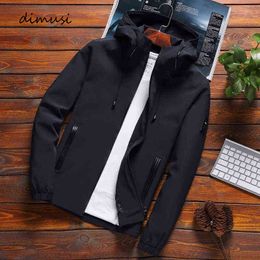 DIMUSI Men's Bomber Zipper Jacket Casual Male Slim Fit Pilot Military Coats Fashion Outwear Hooded Jackets Mens Clothing Y1122