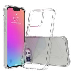 Clear Acrylic Cases For Iphone 13 Pro Max Hard PC Soft TPU Shockproof Protective Cover