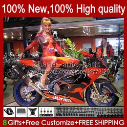 Moto Bodywork For Aprilia Mille RV60 RSV1000 R RR 2004 2005 2006 Body 11No.106 RSV-1000 RSV1000RR RSV1000R 04-06 RSV 1000 R 1000R 1000RR 04 05 06 Fairing Kit stock red
