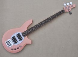 4 Strings Pink Electric Bass Guitar with Active Circuit,Rosewood Fretboard,24 Frets,Can be Customised As Requested