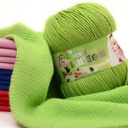 1PC Knitted Craft Baby DIY Hand 50g Cashmere Soft Sweater 6PLY Crochet Colored Knitting Knitted Yarn Thick Wool babycare Crochet Y211129