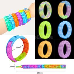 -Dhl rapide bon marché simple bracelet bracelet bracelet sensoriel fidget jouets poussoir bulle anti-stress anti-stress pour adultes enfants fidget jouet cs11