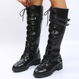Botas Largas Con Cordones Negras Oferta Online | DHgate.com