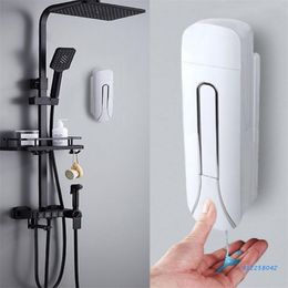 Hand-press Soap Liquid Dispenser Wall Mounted Shower Gel Detergent Shampoo Bottle for el Home Kitchen Bathroom Kit Garrafa 211206