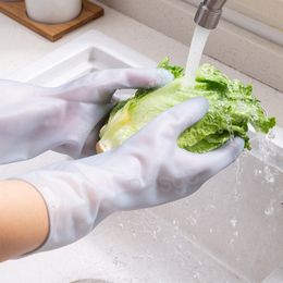 Kitchen Dish Washing Gloves Household Candy Colour Washing Dishes Glove Waterproof Wash Clothes Cleaning Kitchens Clean Tool BH5722 TYJ