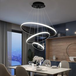 Chandeliers Remote Dimming Led Ceiling Chandelier Light For Living Room Dining Kitchen Bedroom Modern Design Suspension Pendant Lamp