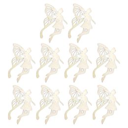 Wall Stickers 10pcs Fairy Wood Craft Plates Beige Embryo Chips Paint Pieces