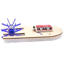 DIY scull electric steamboat educational technology in primary secondary schools make science experimental toys steamboat models