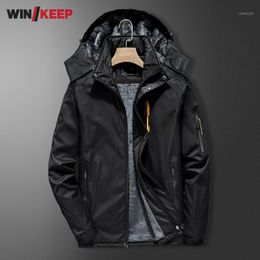 Skiing Jackets Winter Hooded Snowboarding Jacket Lovers Windbreaker Coat Sportswear Mens Windproof Fleece Warm Snowboard Ski Large Size