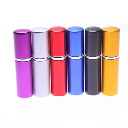 Party Favour 5ml Perfume Bottle Aluminium Anodized Compact Perfume Atomizer Fragrance Glass Scent-bottle Travel Makeup Spray Bottle