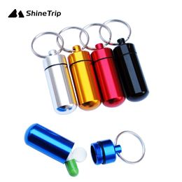 Gadgets Outdoor (20pcs 5 Colors) Bigger 48x17mm Waterproof Aluminum Pill Cache Capsule Box Cash Stash Container Key Rings Bottle Keychain Holder