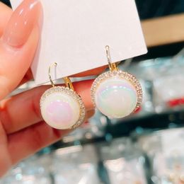 Dangle & Chandelier Gorgeous Bubble Pearl Earrings With Shinning Rhinestones 2022 New Fashion Women Wedding Party Dress Accessories