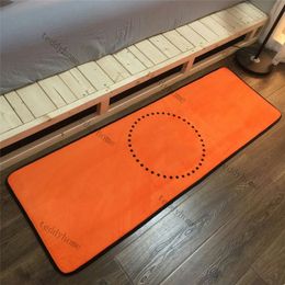 -Оранжевые мягкие коврики для ванн Письмо печатают ковер сплошной цвет длинный шкурут домашний отель