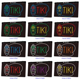 TC1411 The Tiki Bar Light Sign Dual Colour 3D Engraving