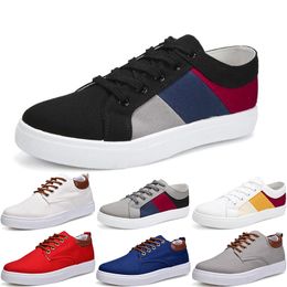 2024 men fashion canvas sneakers shoes black white blue grey red Khaki mens casual out jogging walking item fourty seven