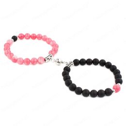 Magnetic Bracelet for Women Men Couple Yoga Elastic Hand Strings Bangle Natural Stone Bracelets Friendship Jewelry