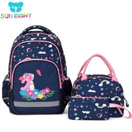 Beautiful Backpacks Girls School Bags Kids Bookbags Lunchbox Primary Student Backpack Waterproof 210809