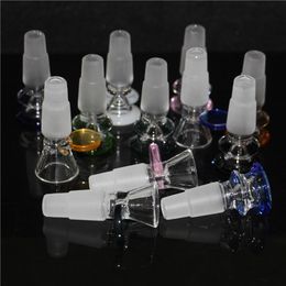 hookahs Wholesale 14mm 18mm Male glass bowl Philtre For Water Bongs smoking bowls ash catcher dabber tools