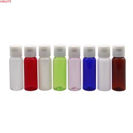 100pcs/lot 20ml blue Flip top cap refillable bottle Transparent/pink/red/brown/pearl Small Empty Bottlehigh qty