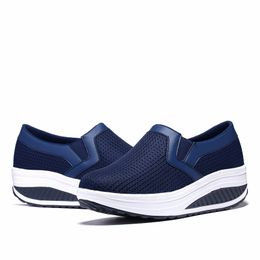 2021 Off Mens Women Sports Running Shoes Top Quality Breathable Mesh Triple Black Navy Blue Pink Outdoor Increase Runners Sneakers Size 35-42 WY34-1608