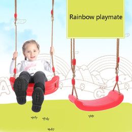 Children Boy Girl Outdoor Garden Tree Swing Rope Seat For Kids Colour EVA Soft Board U-shaped Kindergarten Playground Swing