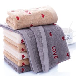 Pure Cotton Towel New Absorbent Soft Couple Love Face Wash Cleansing Towels Holiday Gift Multi-color Optional WH0054