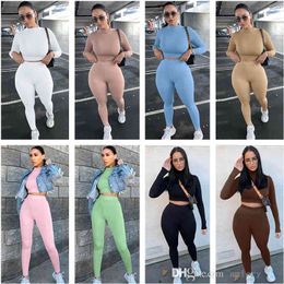 Women Pant Tracksuits Two Pieces Set Designer Slim Long Sleeve Trendy Sports Suits Ladies Outfits Sportwear