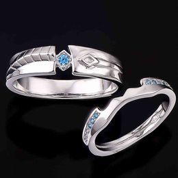 lol ring Canada - Lol Hero Game Copper Alloy Engagement Rings Cosplay Tryndamere Ashe Ring Metal Jewelry for Women Men Couple Lovers Xmas Gifts