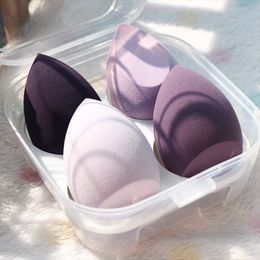 Makeup Blender Cosmetic Puff Sponge with Storage Box Foundation Powder Beauty Tool Women Make Up concealer sponges 4pcs/set