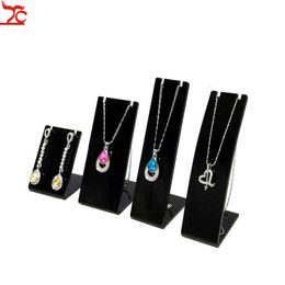 Acrylic Necklace Jewellry Display Holder Earring Pendant Stud Jewelry Exhibition Shelf White Black Clear Jewellery l Shape Stand