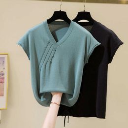 plus size Women Sweater High Elastic Solid Summer Short Tops Fashion Sweater Women Oversized Knitted Pullovers 210604
