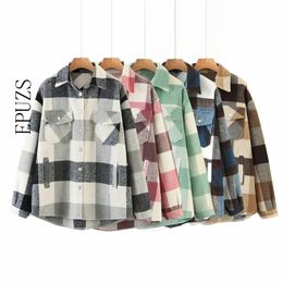 winter jacket women long sleeve plaid womens s and coats casual office work oversized lady chaqueta mujer 210521