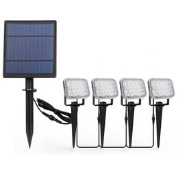 Solar Lawn Lamp Rotatable Spotlight Floodlight 2/4 heads Landscape Light Garden Fence Outdoor Lighting