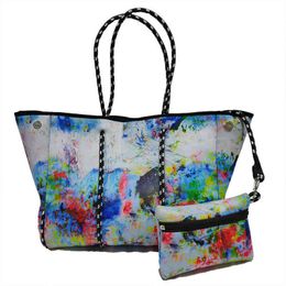 Shopping Bags Fashion Women Luxury Shoulder Bag Large Neoprene Light Bolsas Female Travel Beach Holiday Designer Handbags Sac 220303