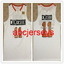 11 Joel Embiid Team Cameroon Retro Classic Throwback Basketball Jersey Stitched Custom Any Number Name jerseys Ncaa XS-6XL