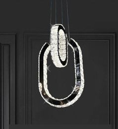 Modern Crystal Chandeliers Rings For Kitchen Living room Bedroom Smart Lighting Dimmable LED Chandelier Suspension