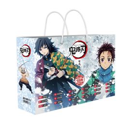 Anime Demon Slayer: Kimetsu no Yaiba lucky gift bag toy include postcard poster bae stickers bookmark sleeves gift X0503