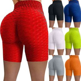 Short women Leggings Hot New Jacquard Dressing Bubble Yoga Pants Sports Fitness Hip Sampling Water Ink Shorts Legging