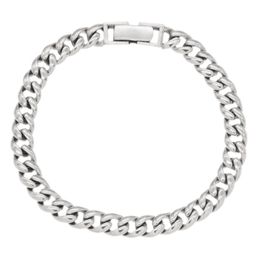 BOCAI 2021 Fashion Real s925 Silver 6.5MM Horse Whip for Woman Trendy Personality Hip-hop Punk Style Man Bracelet