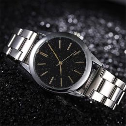 Saatleri Men's Watches Starry Sky Embellishment Watch Steel Belt Buckle Clasp Wild Relogio Masculino Wristwatches