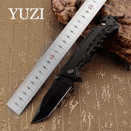 YUZI Defensive Tactical Folding knife 3Cr13Mov Stainless Steel Blade Camping Hunting Survival Pocket Knives Utility Tool