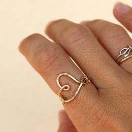 925 Silver Handmade Heart Rings Knuckle Jewellery Gold Fiilled Bague Femme Anillos Anel Joyas Aneis For Women