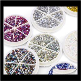 Craft Tools Arts Crafts Gifts Home Gardenmobile Phone Shell Aessories Box Manicure Water 6Grid Flat Bottom Drill Nail Decoration Diy Drop