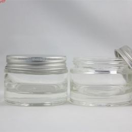 50g Frosted Glass Cream Jar Bottles Facial Containers Emulsion Lotion Cosmetic Packaging F20173652high qty