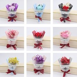 Mini Valentines Day Gift Dried Artificial Flower Fake Gypsophila Bouquet Creative Eternal Gypsophila Bouquet Soap Flower T9I001695