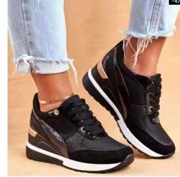 Sneakers Women Pu Lace-up Sneakers Casual Lady Vulcanised Shoes Female Non-slip Sports Shoes Fashion Breathable Zapatillas Mujer Y0907